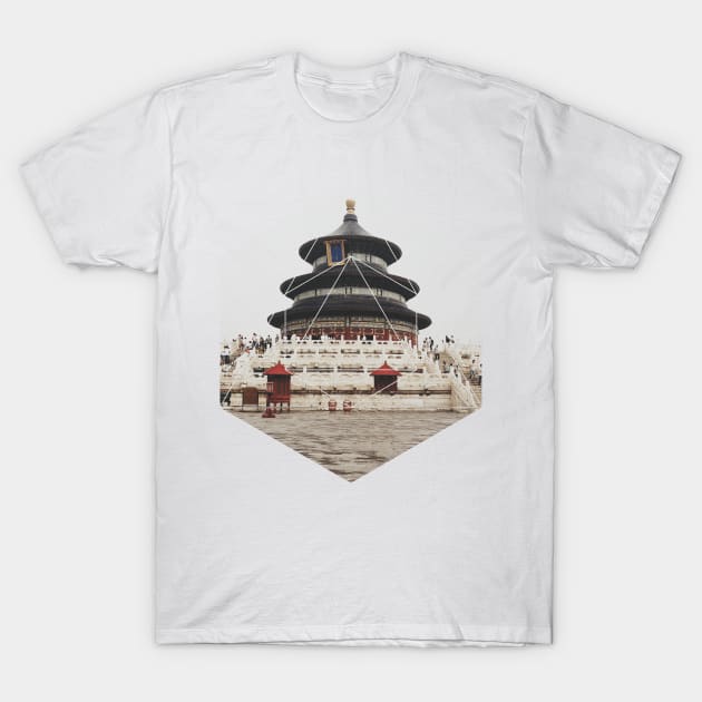 Buddha Temple Geometric Photography T-Shirt by deificusArt